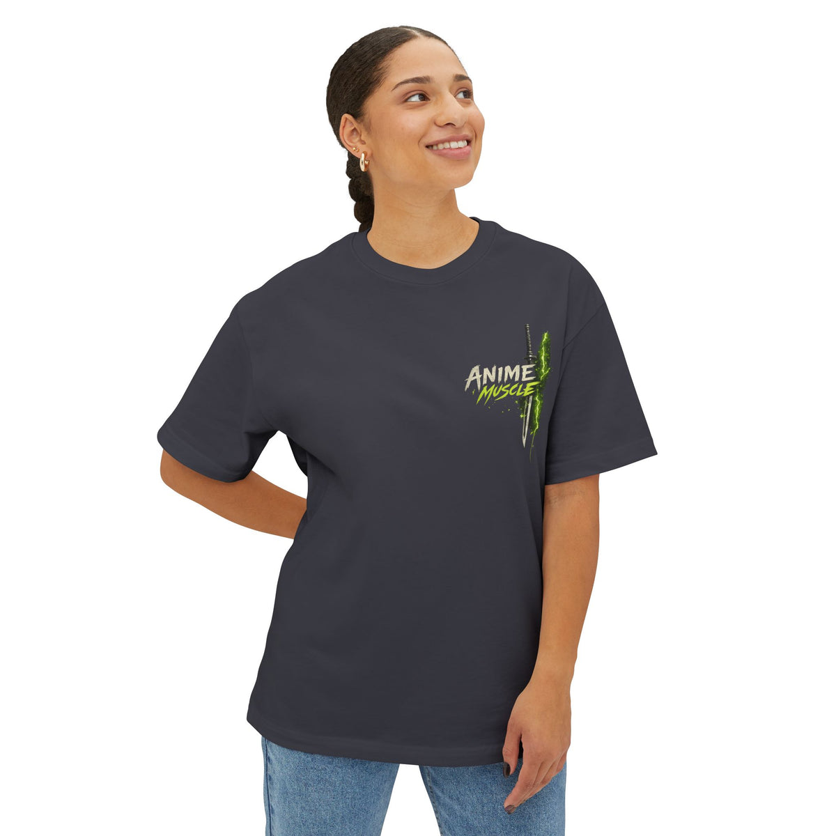 Anime Muscle Tee — Retro Gym Anime Graphic Shirt